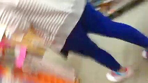 Home Depot Latina Ass in Blue tights | watch  HD candid camera sex movie for free