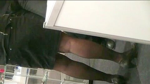 Dark Haired Beauty in Black Pantyhose | watch  HD candid cam xxx movie for free