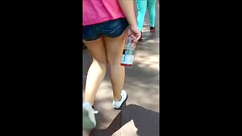 hot teen in short (18+) | watch  HD candid cam sex movie for free