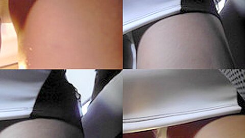 Upskirt (fake) footage of g-string of a girl in mini skirt | watch  HD candid cam porn movie for free