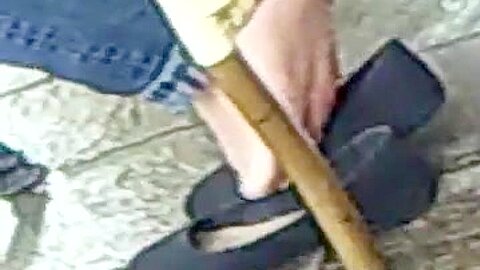 great foot n shoeplay at a cafe, geile MollyFuesschen | watch  HD candid cam xxx movie for free