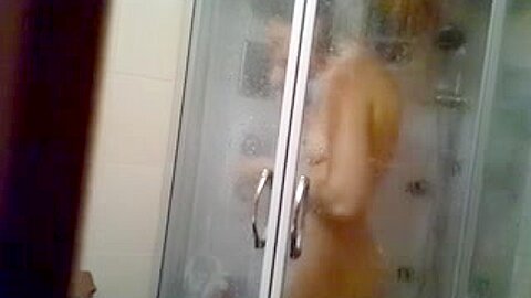 In a shower | watch  HD voyeur camera sex video for free