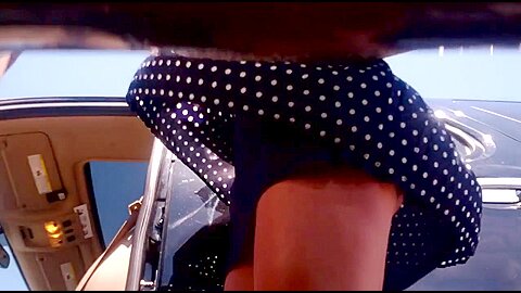 college girl upskirt (fake) getting in her car | watch  HD spy camera porn video for free