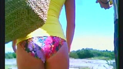 Blonde bitch at beach bikini ass horny upskirt spy voyeur (fake) | watch  HD candid camera xxx movie for free