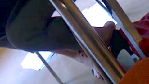Sexy Library Shoeplay Pt 3 | watch  HD spy cam sex movie for free
