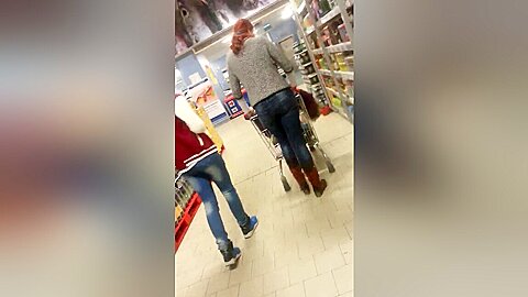 spy sexy mature ass in supermarket romanian | watch  HD hidden cam xxx video for free