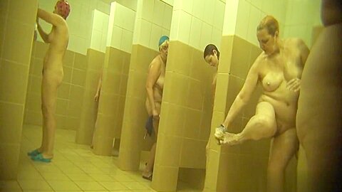 Hidden cameras (fake) in public pool showers 2 | watch  HD candid camera xxx video for free