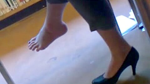 Sexy Library Shoeplay (faceshot) | watch  HD hidden cam xxx movie for free