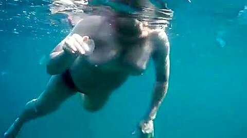 Beautiful breasts under water! | watch  HD candid cam sex video for free
