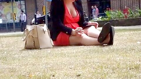 Voyeur (fake). Boobs In The Park | watch  HD spy cam sex movie for free