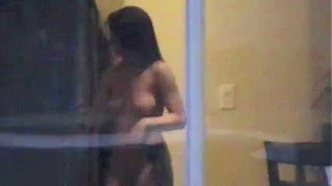 hot chick nude in window voyeur (fake) Grey Bldg | watch  HD candid camera sex video for free