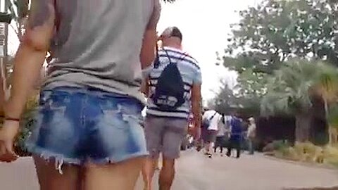 Denim short blonde slut | watch  HD hidden cam sex movie for free