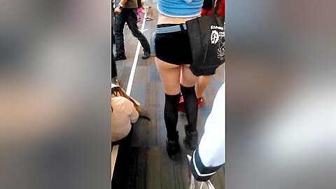 short shorts ass cheeks public | watch  HD spy camera xxx video for free