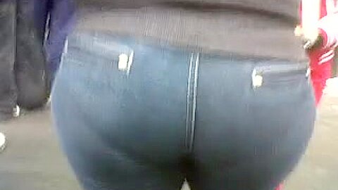 pantylined mature booty | watch  HD candid cam sex movie for free