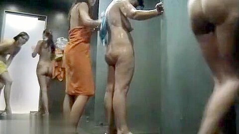 Hidden cameras (fake) in public pool showers 896 | watch  HD candid cam sex movie for free