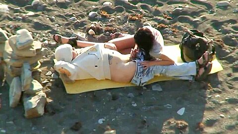 Voyeur (fake) Couple On Beach | watch  HD spy cam xxx movie for free