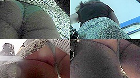 Slim chick participates in upskirts (fake) clip showing thong | watch  HD spy cam sex video for free