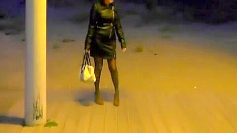 black leather in the dark | watch  HD candid cam porn movie for free