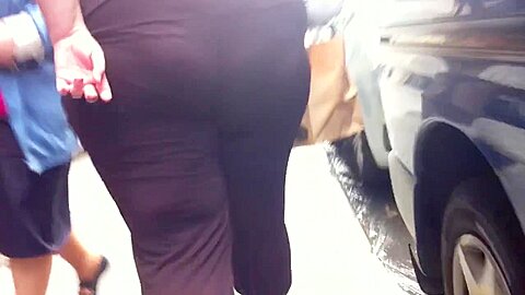 Ass voyeur (fake) 15 - Very fat ass see through leggings | watch  HD hidden cam porn video for free