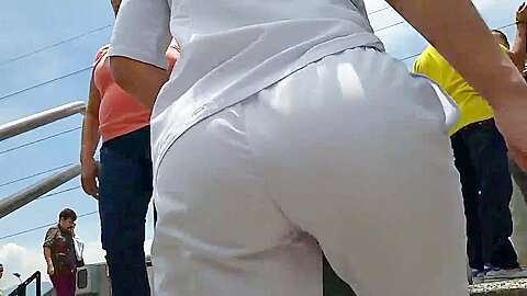 Filming my neighbor's ass nurse | watch  HD hidden cam porn movie for free
