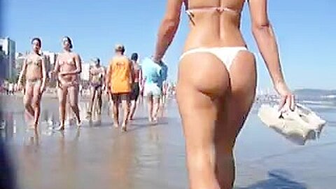 Nice Ass Walking on the Beach | watch  HD voyeur cam sex video for free