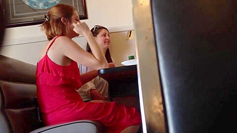 Cutie's feet and soles at restaurant. | watch  HD spy camera xxx video for free