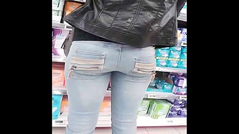 Tight ass candid in jeans , round sexy ass | watch  HD spy camera sex movie for free