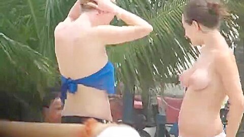 Topless on Beach | watch  HD candid cam sex movie for free