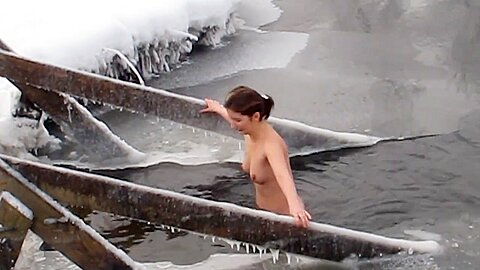 Bathing naked in 30 Celsius degrees of frost | watch  HD candid cam xxx movie for free