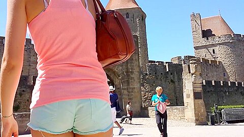 SEXY ASS MINI BLUE SHORT CARCA | watch  HD hidden cam xxx movie for free