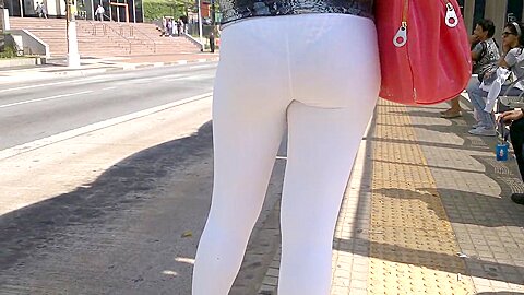 SDRUWS2 - YOGA PANTS SEE THROUGH AT BUS STOP | watch  HD hidden camera sex video for free