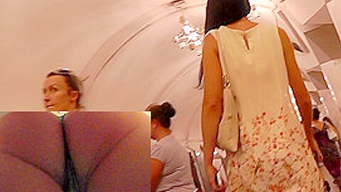 Amateur public upskirt (fake) clip by cutie in G-string | watch  HD voyeur camera xxx movie for free