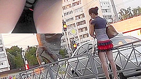 Sexy upskirt (fake) with babe who prefers pleated skirt | watch  HD candid camera sex movie for free