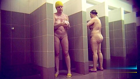 Hidden cameras (fake) in public pool showers 161 | watch  HD candid cam sex video for free