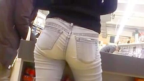 Milf Booty on Display in Tight Jeans | watch  HD hidden cam sex movie for free