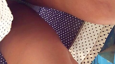 Milf upskirt (fake) picking flowers | watch  HD spy camera sex movie for free