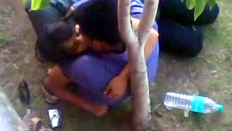 Kissing GF in delhi park | watch  HD hidden camera sex movie for free