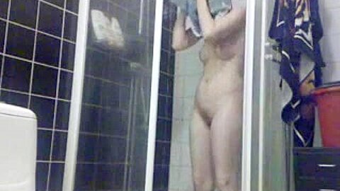 blonde MILF having shower | watch  HD hidden camera xxx video for free
