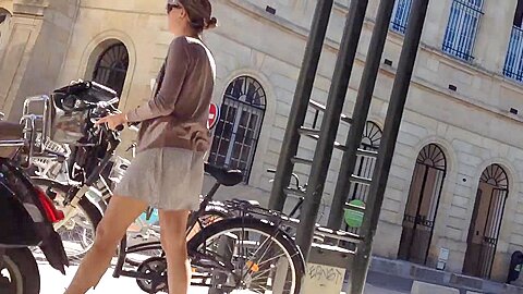 Escalator upskirt (fake) | watch  HD hidden camera porn movie for free