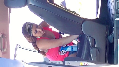 Amazing car wash Latina face | watch  HD spy camera sex video for free