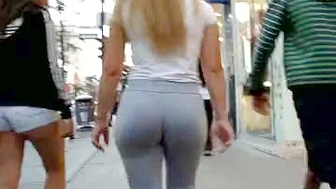 Candid sexy blonde whooty on the street | watch  HD voyeur camera xxx video for free
