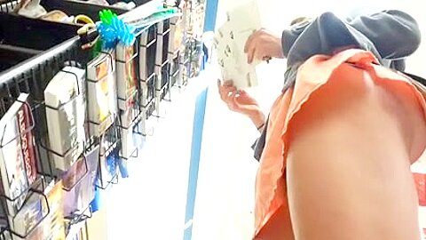 Upskirt (fake) at Walgreens | watch  HD candid cam xxx video for free