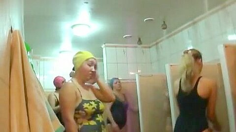 Hidden cameras (fake) in public pool showers 6 | watch  HD candid camera porn movie for free