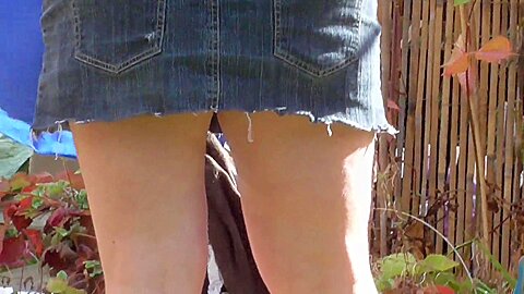 more pantieless in the garden | watch  HD candid camera porn video for free