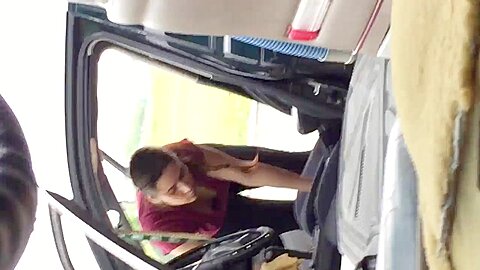 Carwash downblouse maroon 2 | watch  HD voyeur camera sex video for free