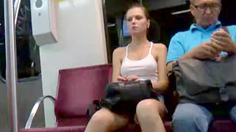 Cool chick in the subway | watch  HD candid cam xxx video for free