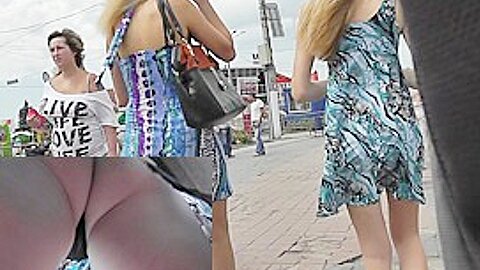 Golden-Haired honey in a spy upskirt (fake) episode | watch  HD candid cam sex video for free