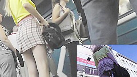 Actually fabulous subway upskirt (fake) | watch  HD candid cam porn movie for free