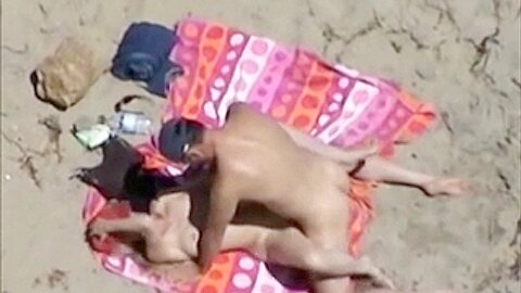 Stripped Beach - Blonde Fuck with Voyeurs watching | watch  HD candid cam xxx video for free