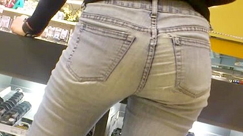 constricted jeans a-hole | watch  HD spy camera porn video for free